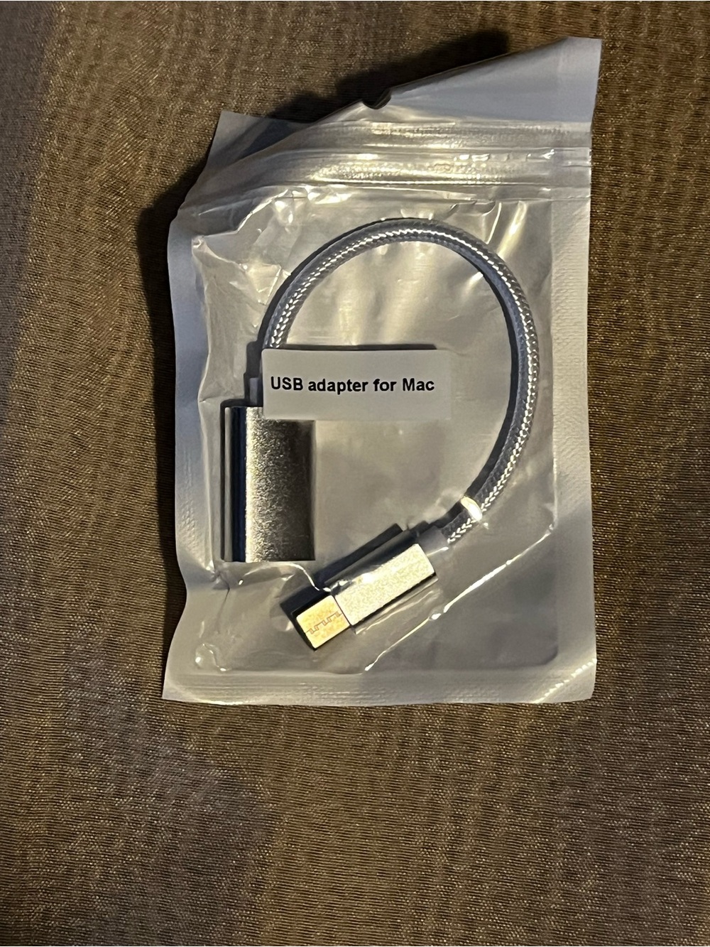 USB Adapter for Mac - Silver Braided Cable